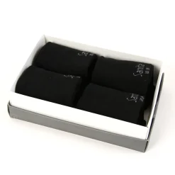 Bamboo Crew Socks 4-Pack Unisex in Black