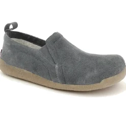 Barso Unisex Suede Slipper in Slate