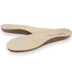 Leather Unisex Footbeds for Slippers in Beige