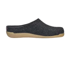 Lodge Slide Unisex Wool Slipper in Charcoal