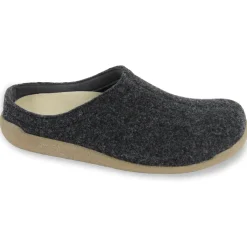 Lodge Slide Unisex Wool Slipper in Charcoal