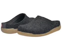 Lodge Slide Unisex Wool Slipper in Charcoal
