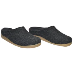 Lodge Slide Unisex Wool Slipper in Charcoal
