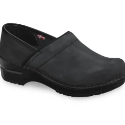 Pro. Oiled Leather Men's Clog in Black