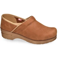 Pro. Oiled Leather Women's Clog in Cognac