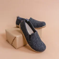 Skagen Unisex Wool Slipper in Charcoal